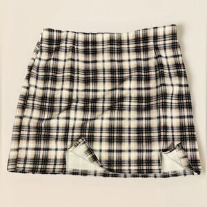 NWOT Dizzy Lizzie XL plaid slit uniform pencil skirt
